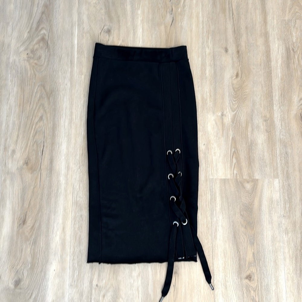 NSF 100% cotton thick Tie Slit Skirt